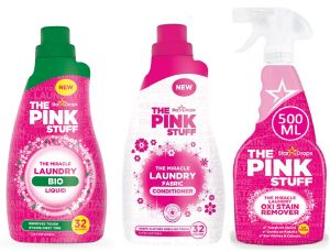 Пакет StarDrops The Pink Stuff: перилен п-т БИО, Омекотител и Спрей за петна + Подарък