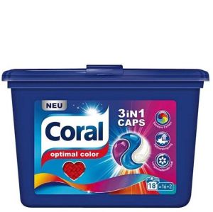 CORAL Optimal color капсули за цветно пране 18 бр.