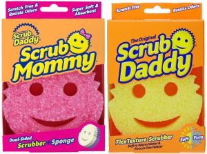 Комплект (2 гъби) 1 Scrub Mommy + 1 Scrub Daddy недраскащи