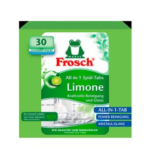 FROSCH Таблетки за съдомиялна машина Зелен лимон, 30 таблетки, 540 g